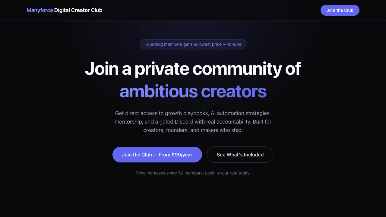 Digital Creator Club screenshot